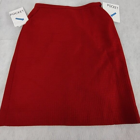 Rena Rowan for Saville Dark Red Leading Into Burgundy Skirt With Lining Size 14 - Picture 4 of 8